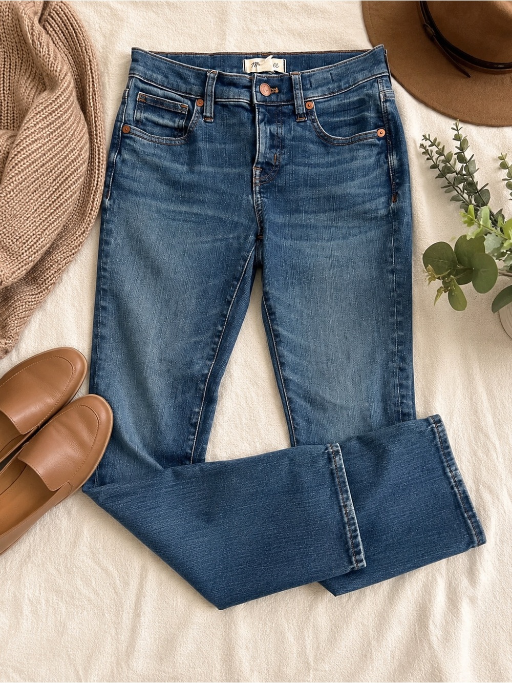 Madewell 8” Skinny Jeans Women’s 26P Petite Medium Wash Stretch Denim